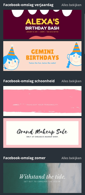 Canva templates Facebook cover