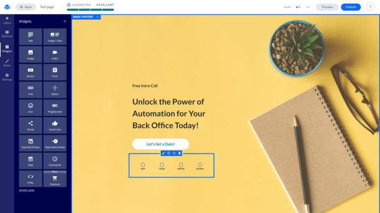leadpages elementen